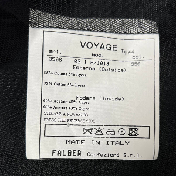 Voyage Italian Black White Geometric Woven Fringe Blazer US 8 IT 44 Designer - Picture 12 of 12